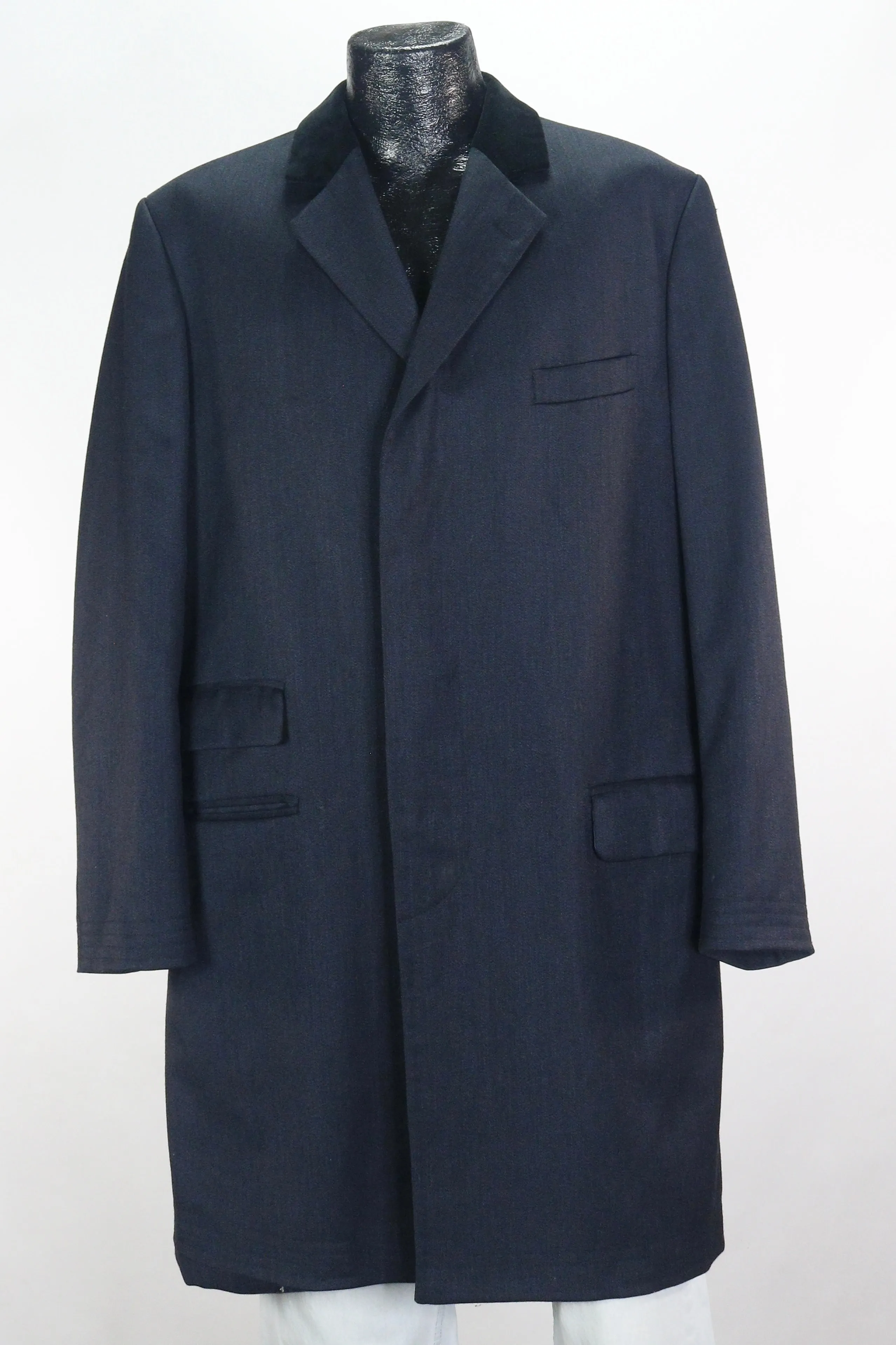 00s Charles Tyrwhitt Wool & Velvet Coat     XL