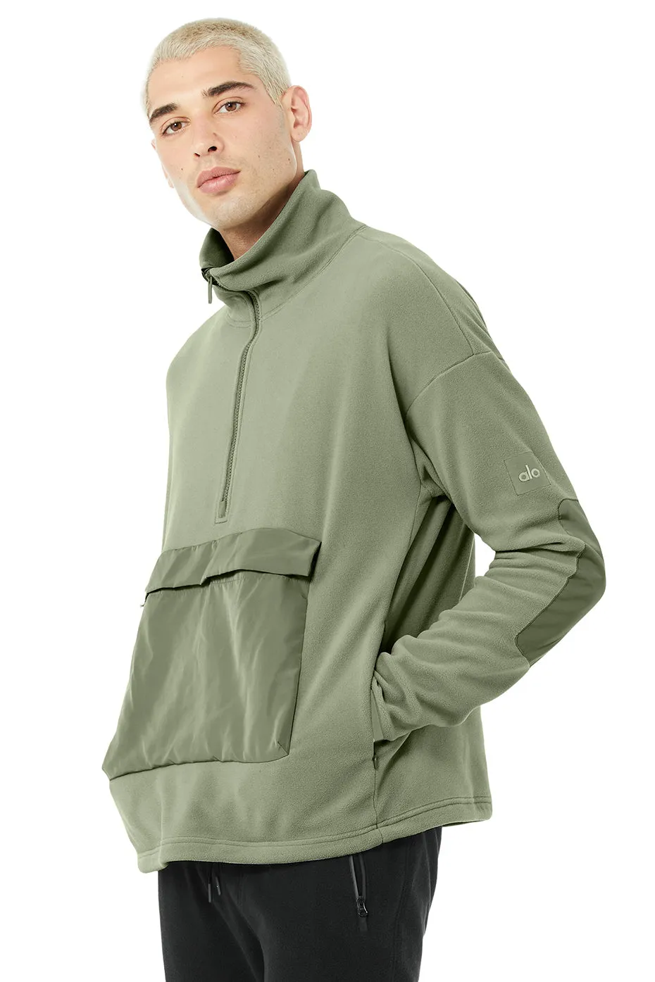 1/2 Zip Mammoth Polar Pullover - Eucalyptus