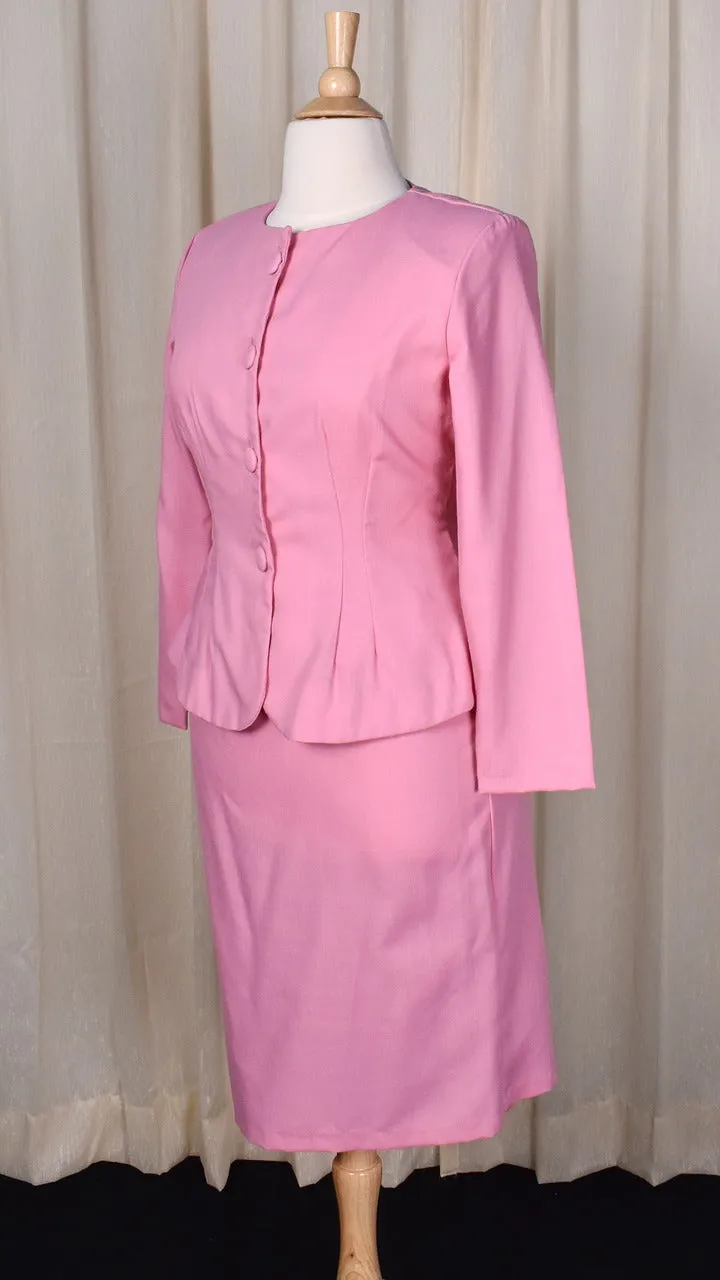 1940s Style Pink Skirt Suit