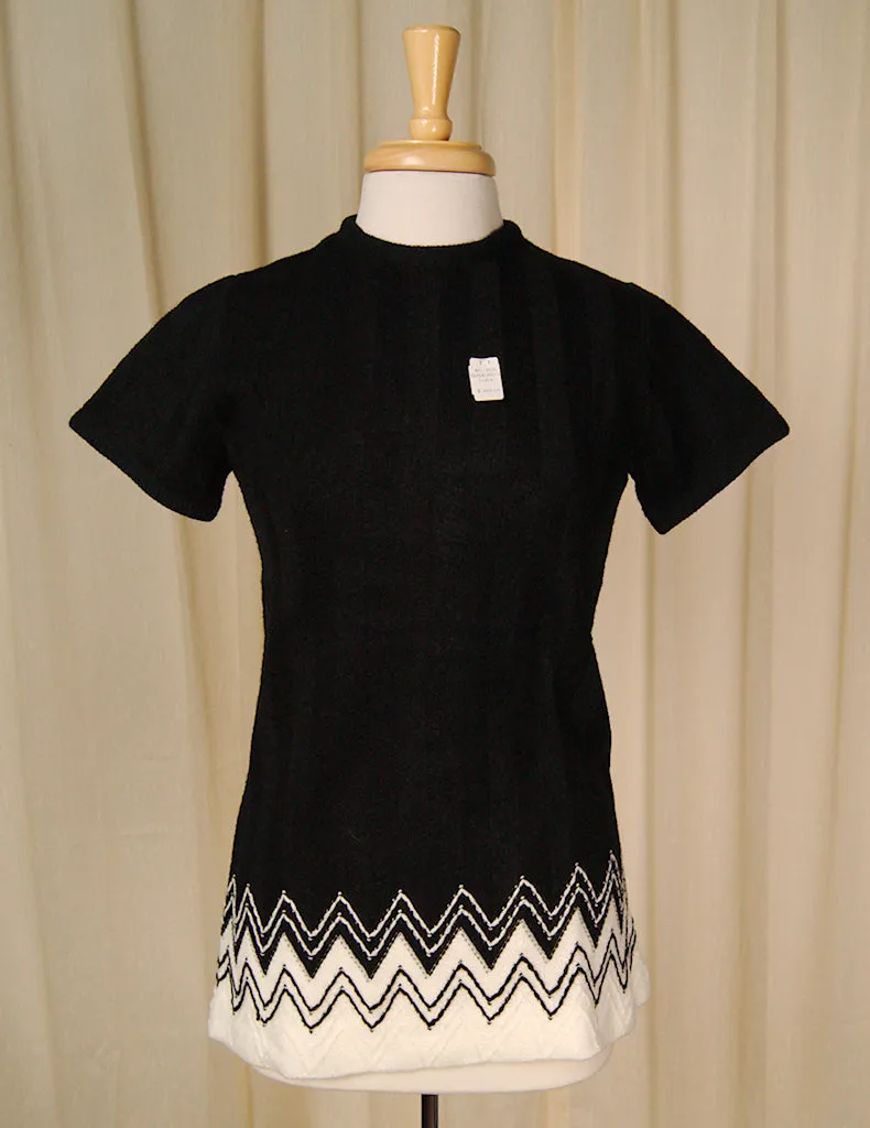 1960s Black Chevron Tunic