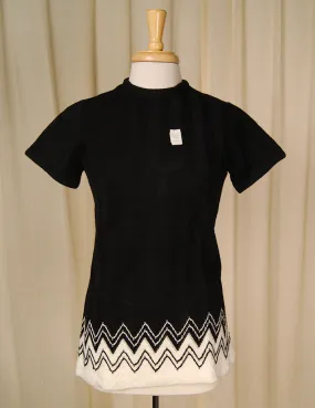 1960s Black Chevron Tunic