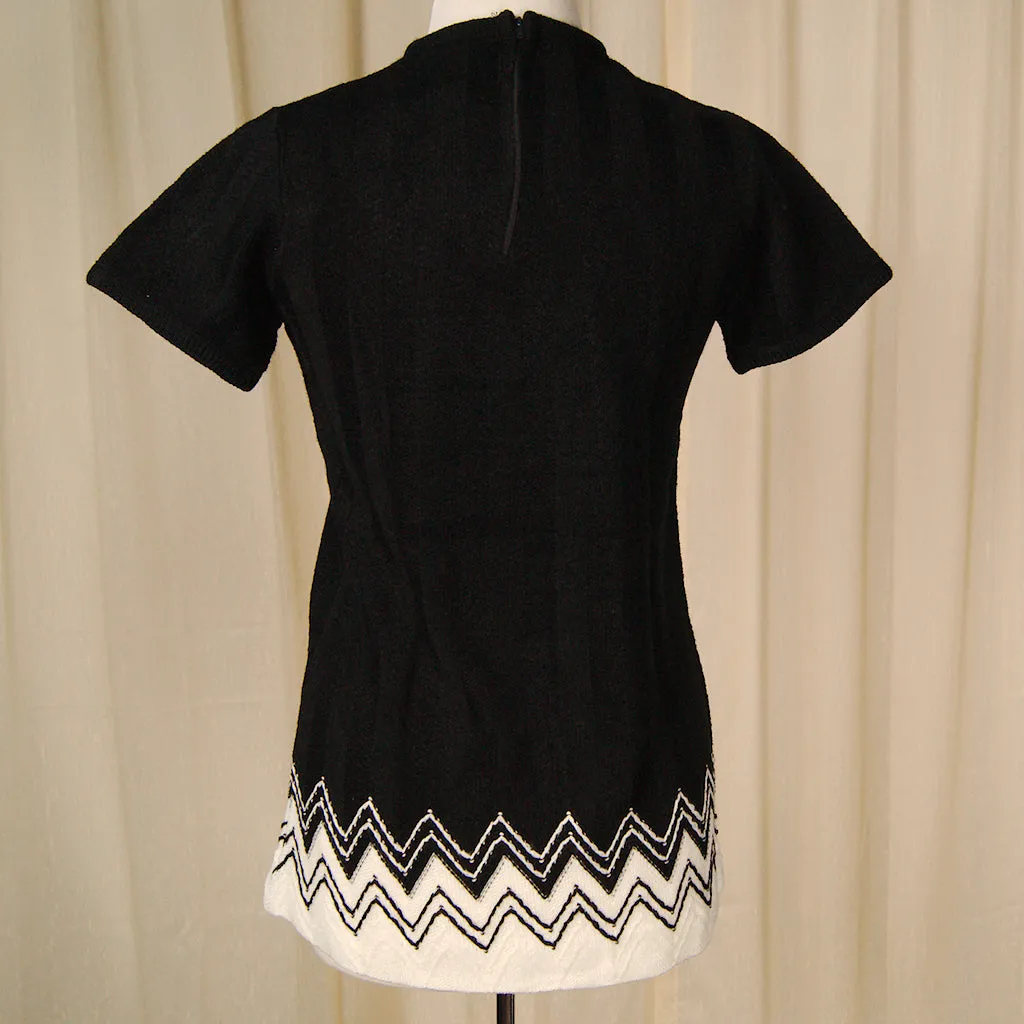 1960s Black Chevron Tunic