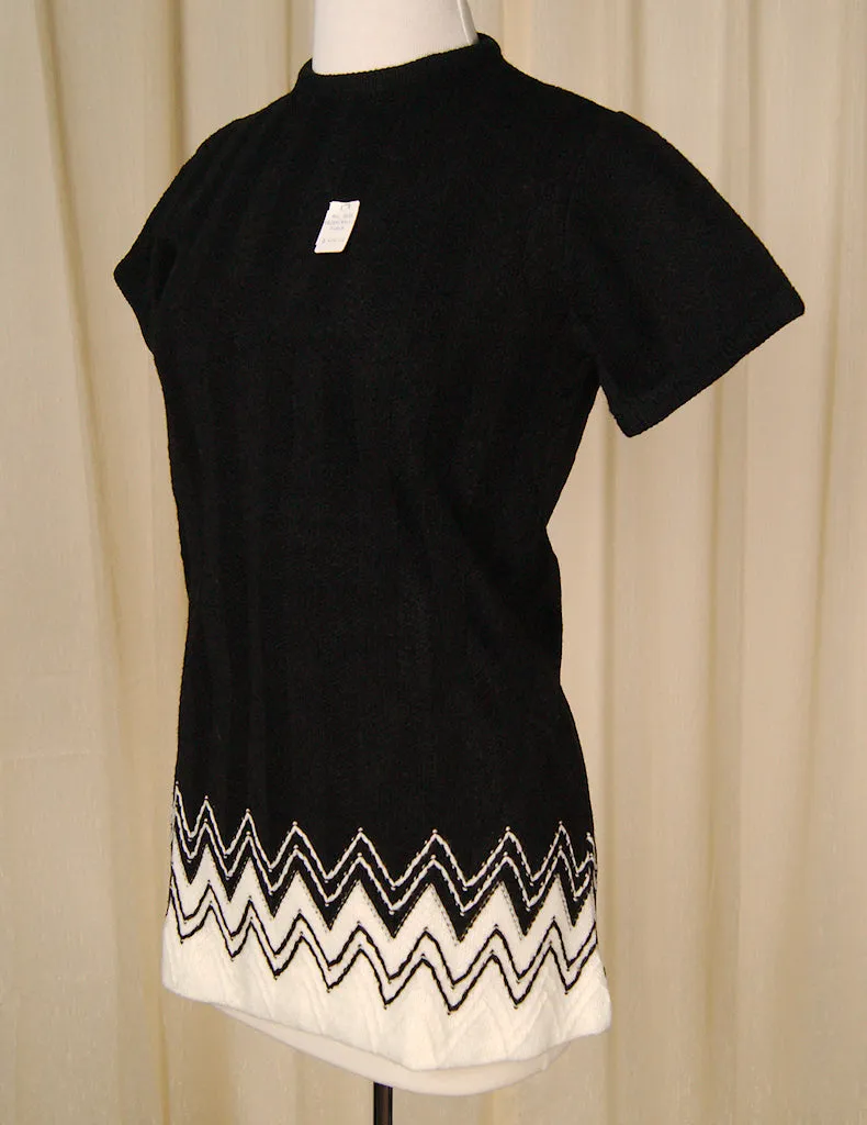 1960s Black Chevron Tunic