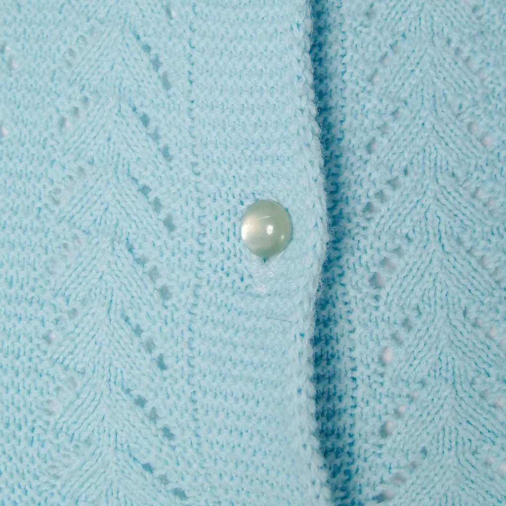 1960s Powder Blue Collar Cardi