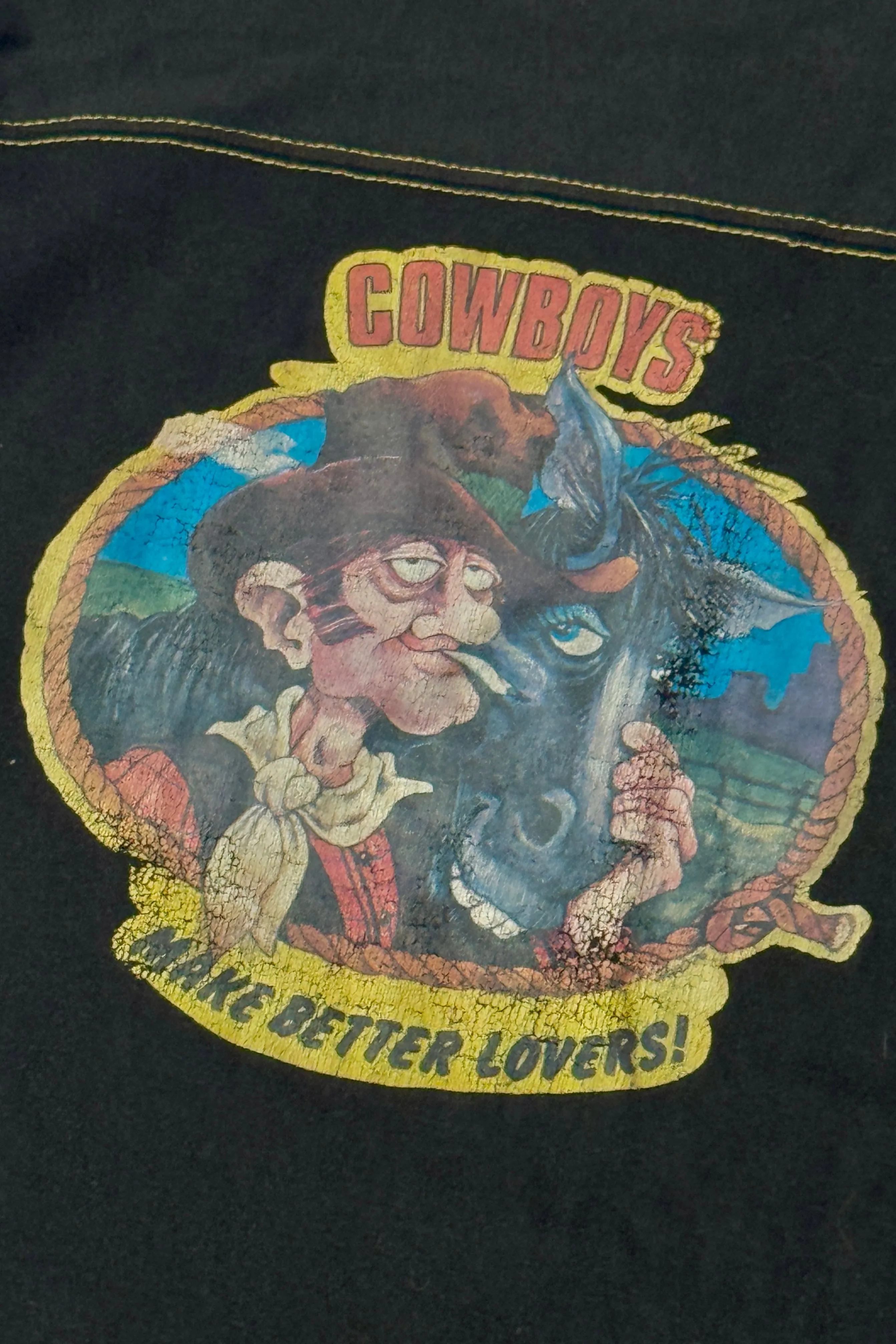 1970’S COWBOY LOVER PRINT MADE IN USA S/S T-SHIRT SMALL