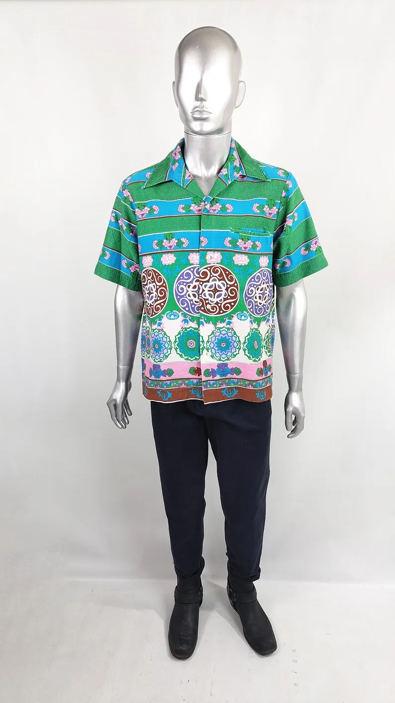 1970s Mens Hawaiian Vintage Psychedelic Shirt