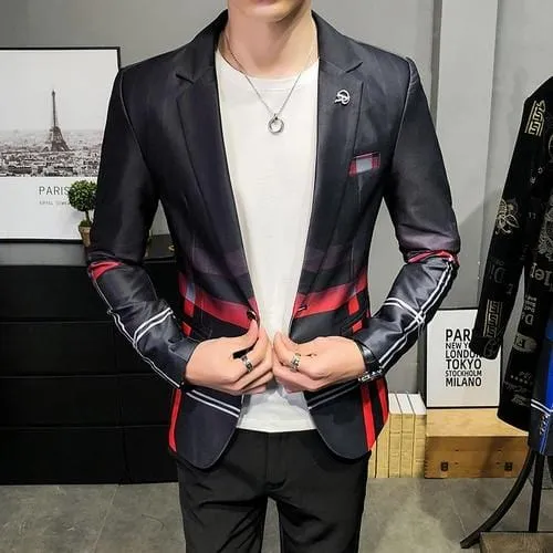 2021 new style Premium color scheme for men slim fit business plaid Blazers/Male fashion Leisure suit coat plaid Jackets S-3XL