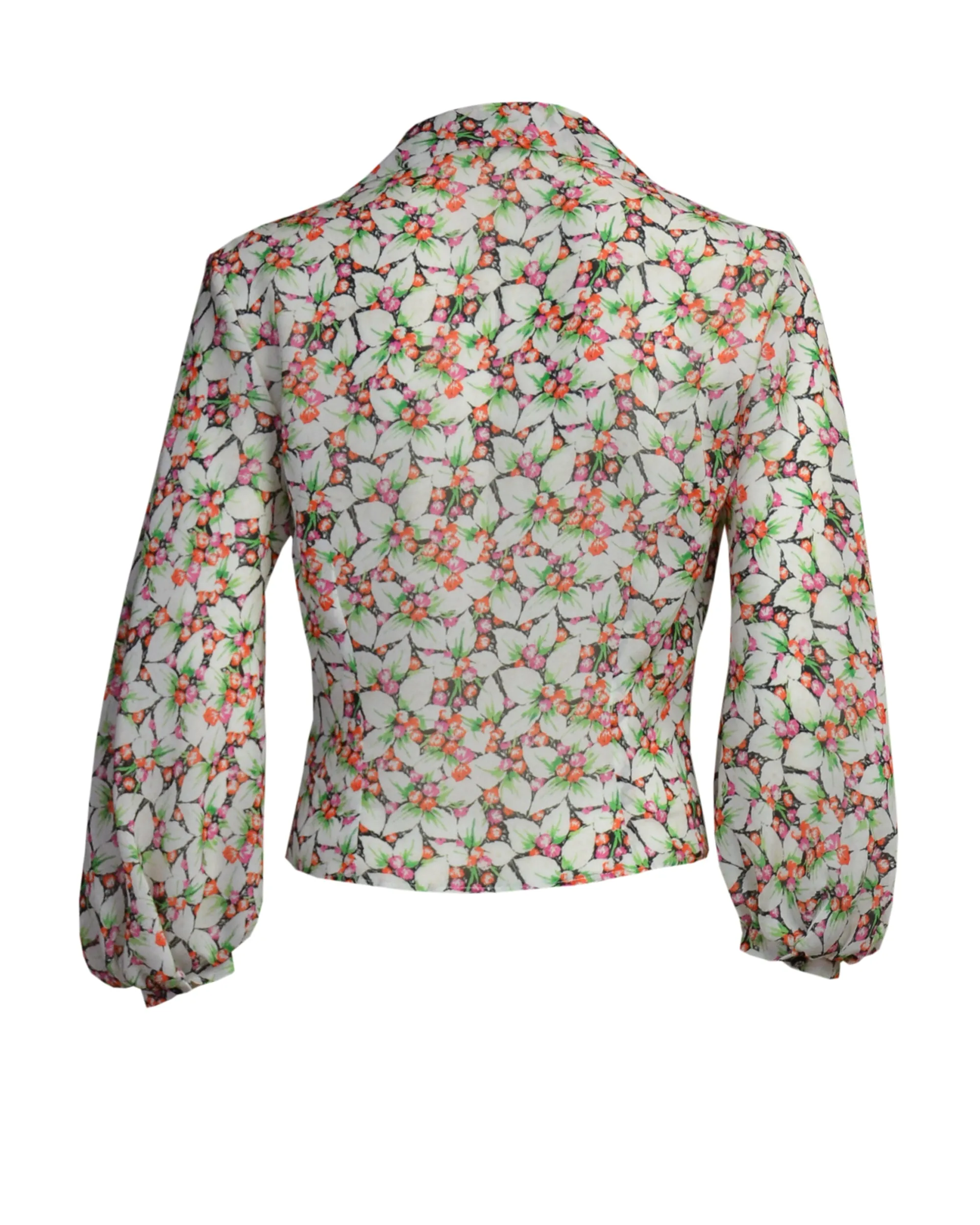 50s Lola Blouse in Beautyberry Georgette