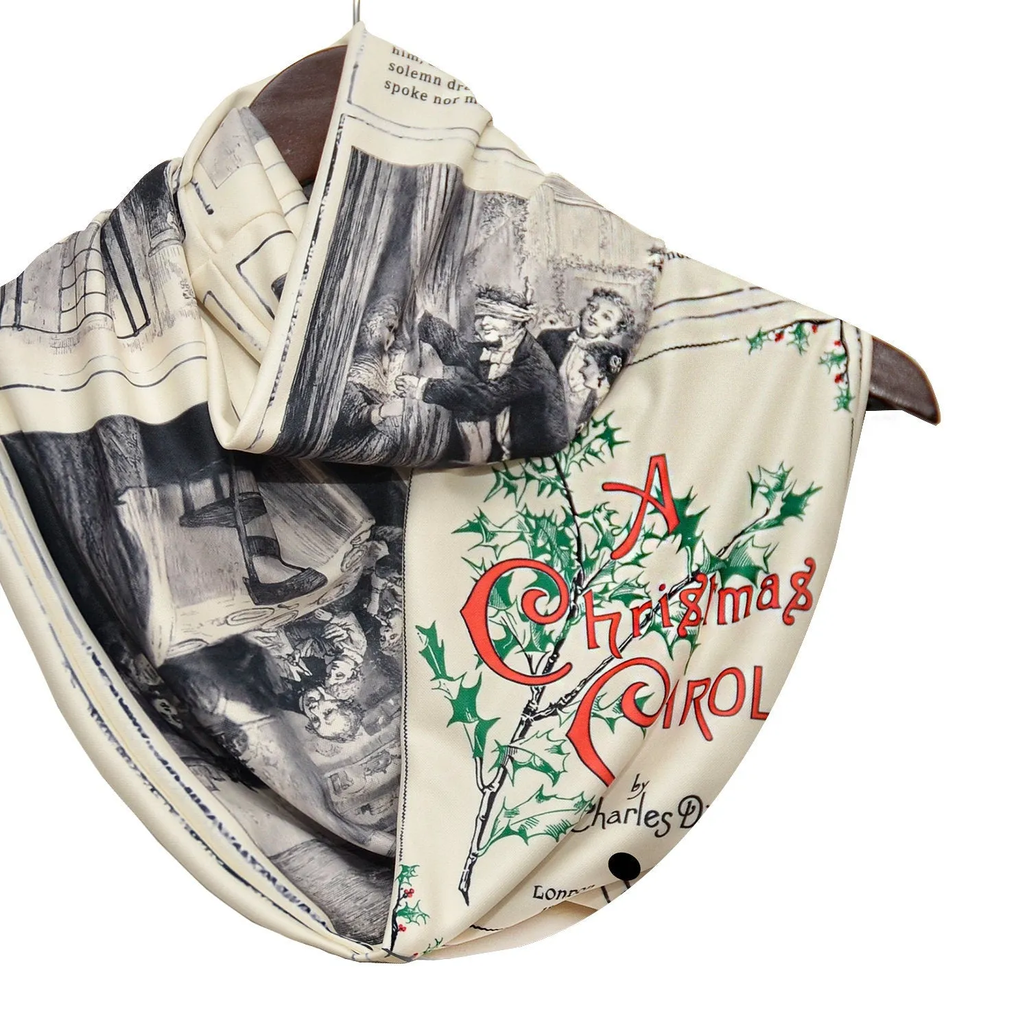 A Christmas Carol by Charles Dickens Infinity Scarf, Book Scarf, Literary Gift.