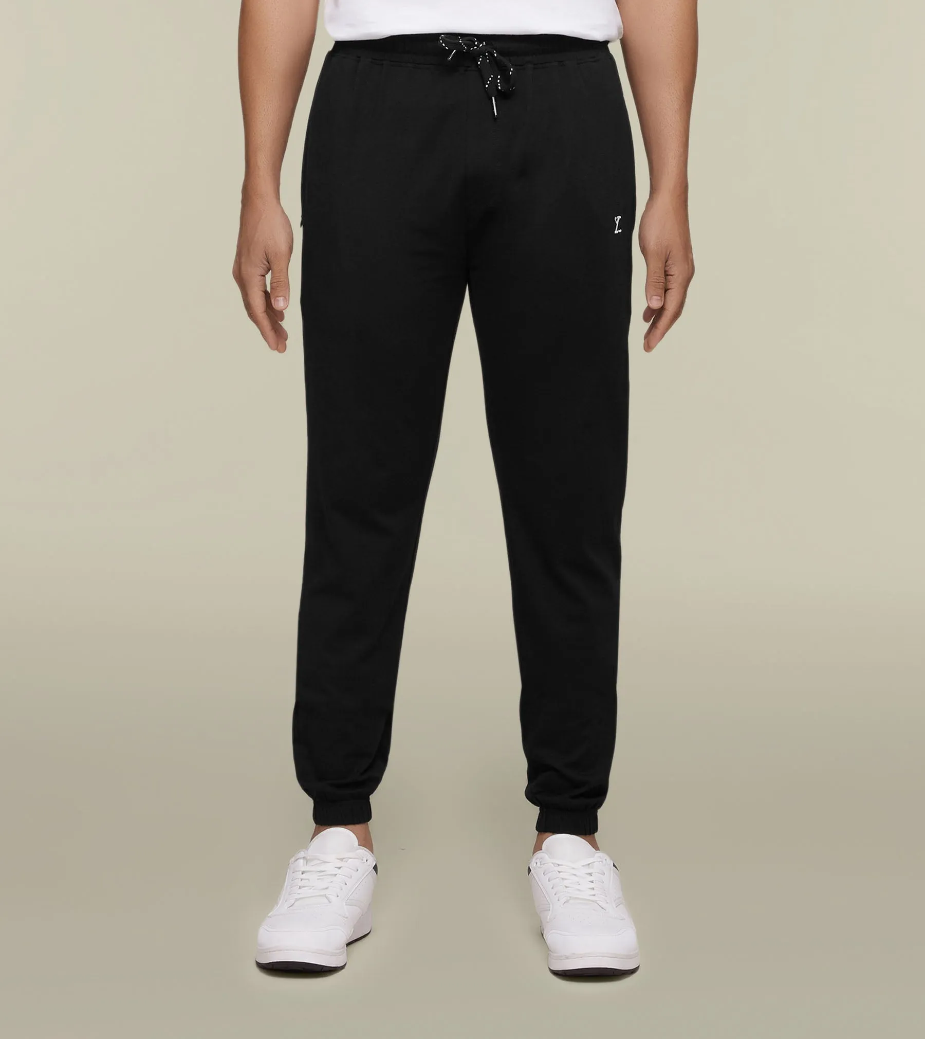 Ace Modal-Cotton Joggers Pitch Black