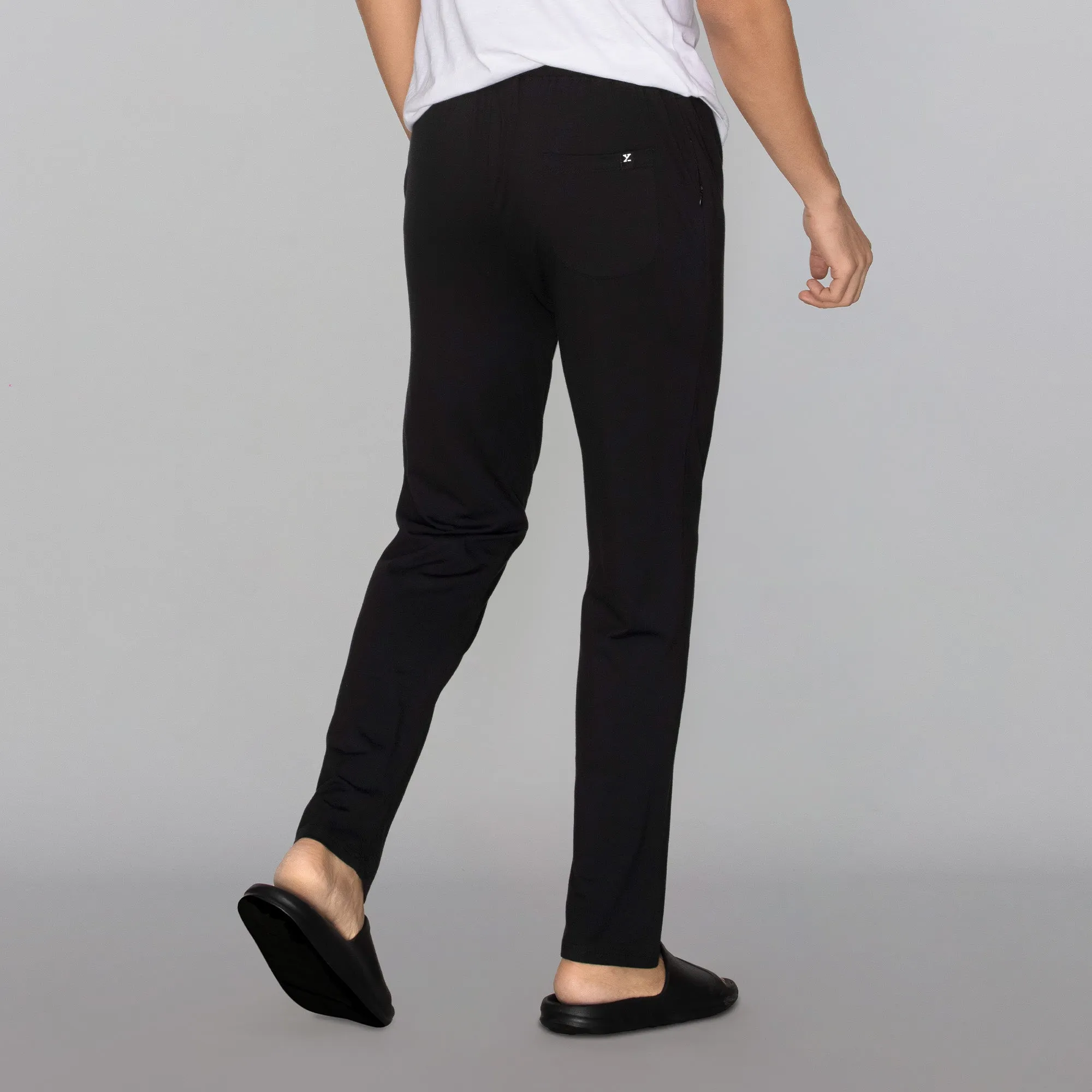 Ace Modal-Cotton Lounge Pants Pitch Black