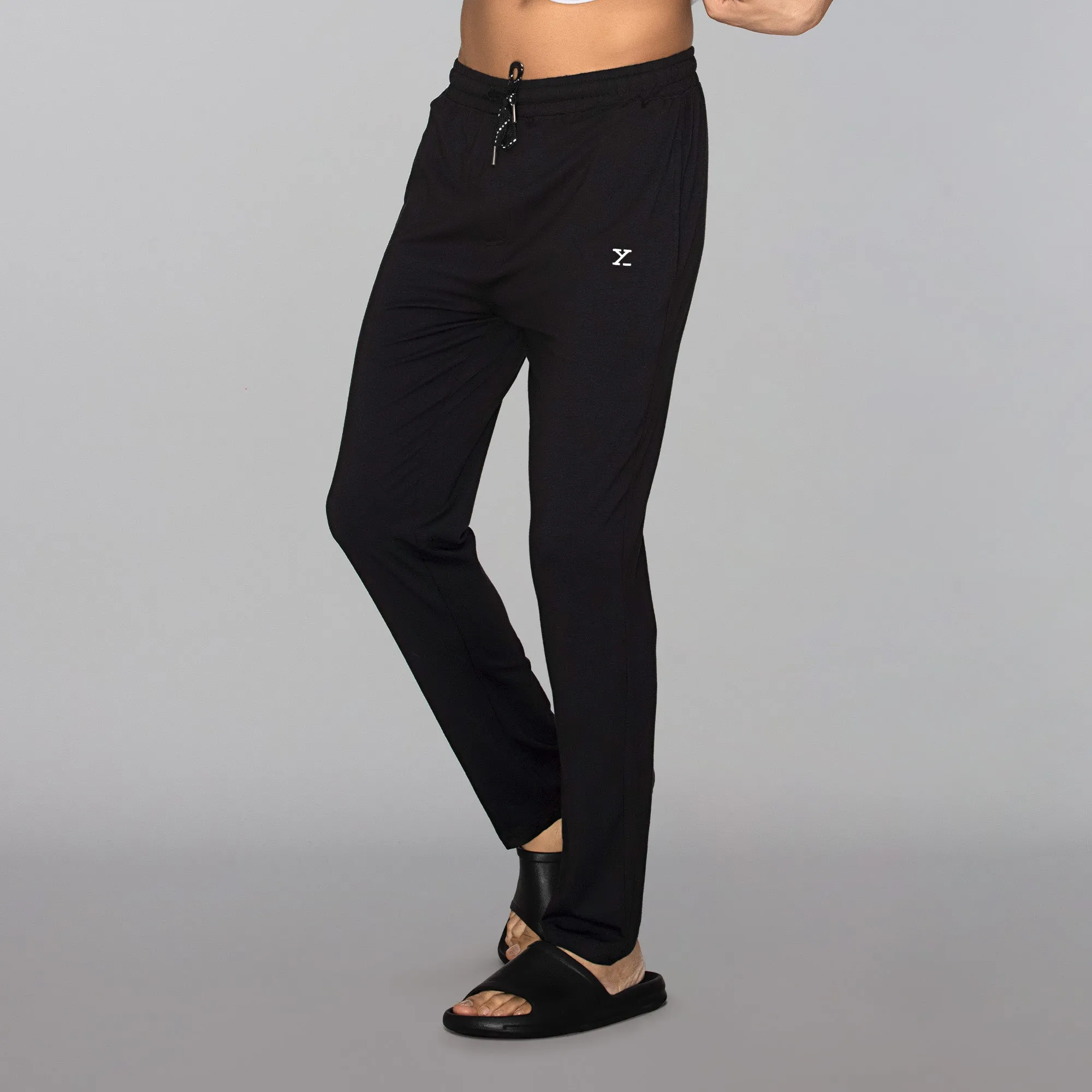 Ace Modal-Cotton Lounge Pants Pitch Black