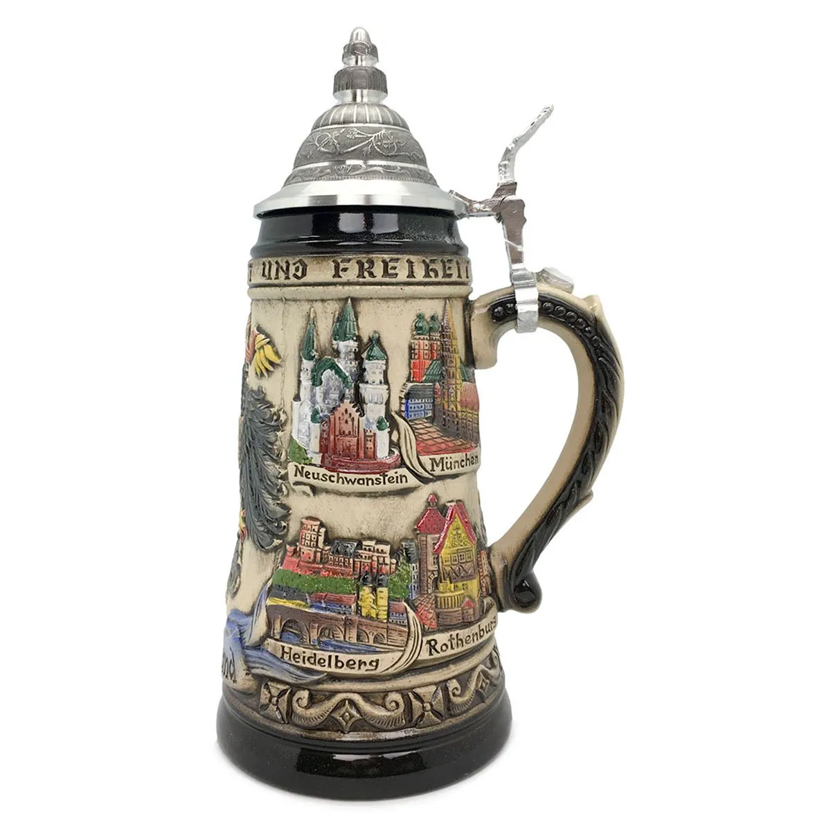 Adler & Deutschland .9L Rustic Made In Germany Beer Stein