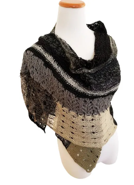 AJour, a 3 in one shawl kit