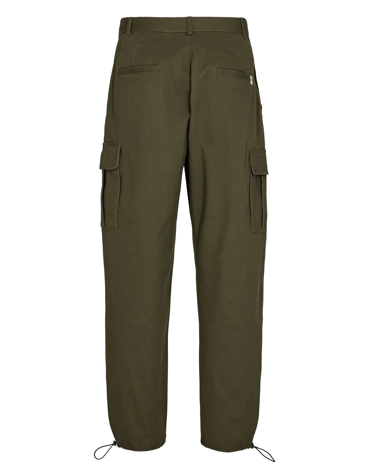 AKJAKOB TWILL PLEAT CARGO PANTS - Forest night