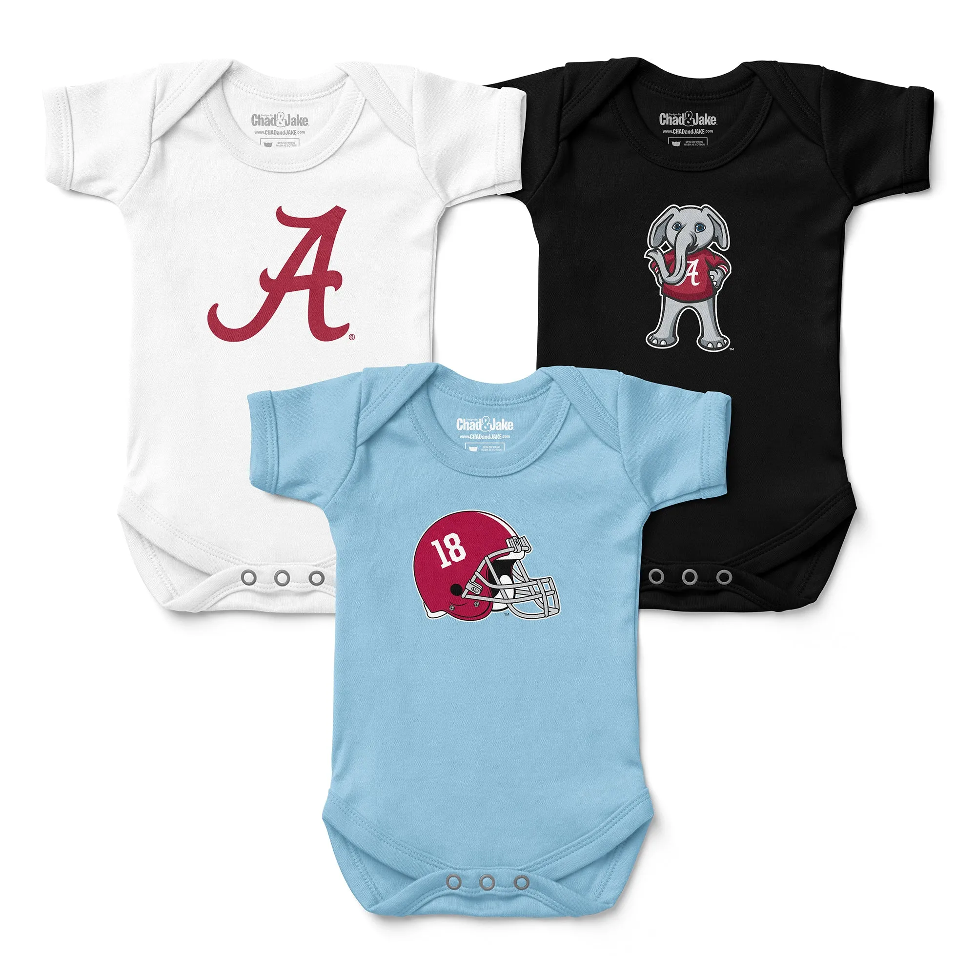 Alabama Crimson Tide 3-Pack Bodysuits