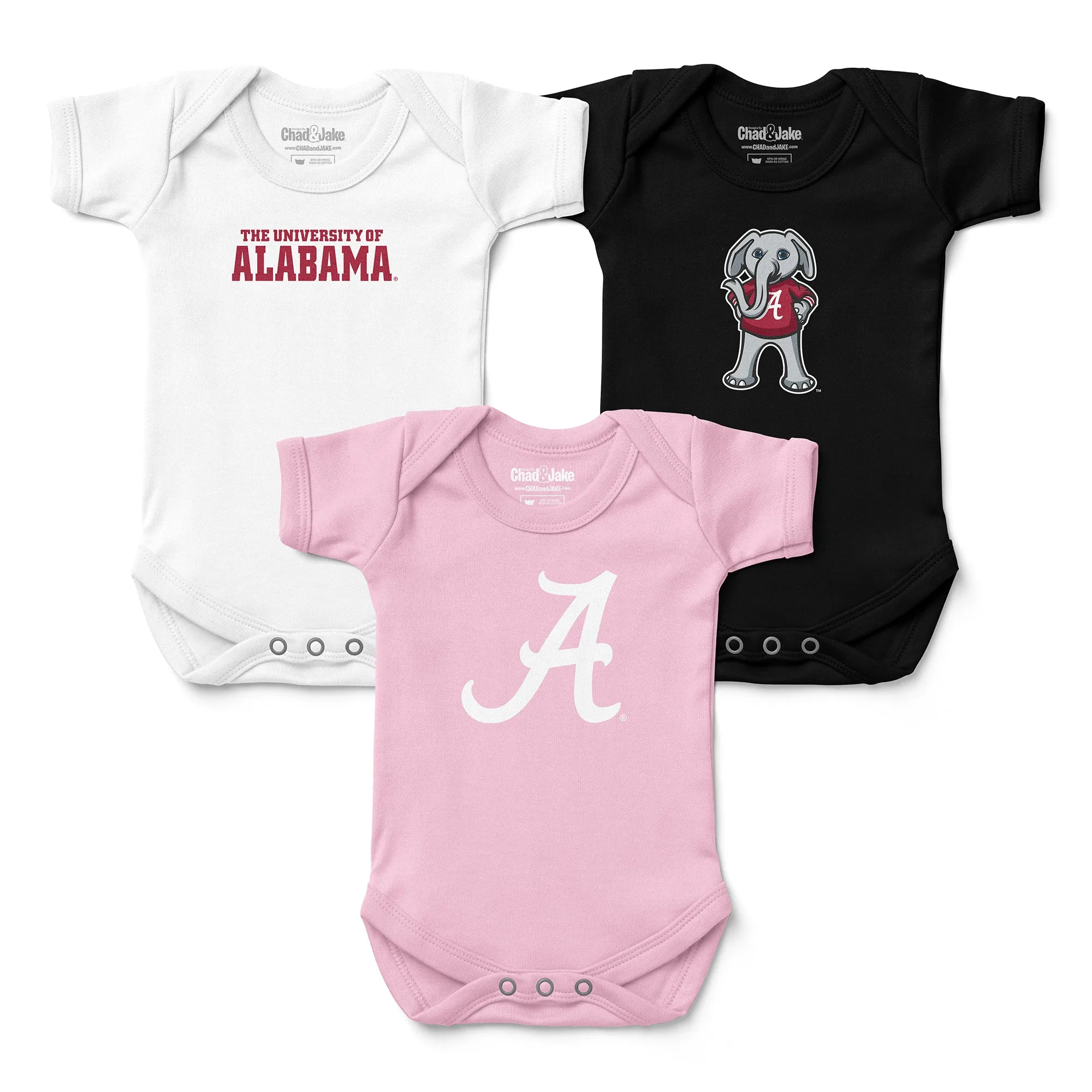 Alabama Crimson Tide 3-Pack Bodysuits