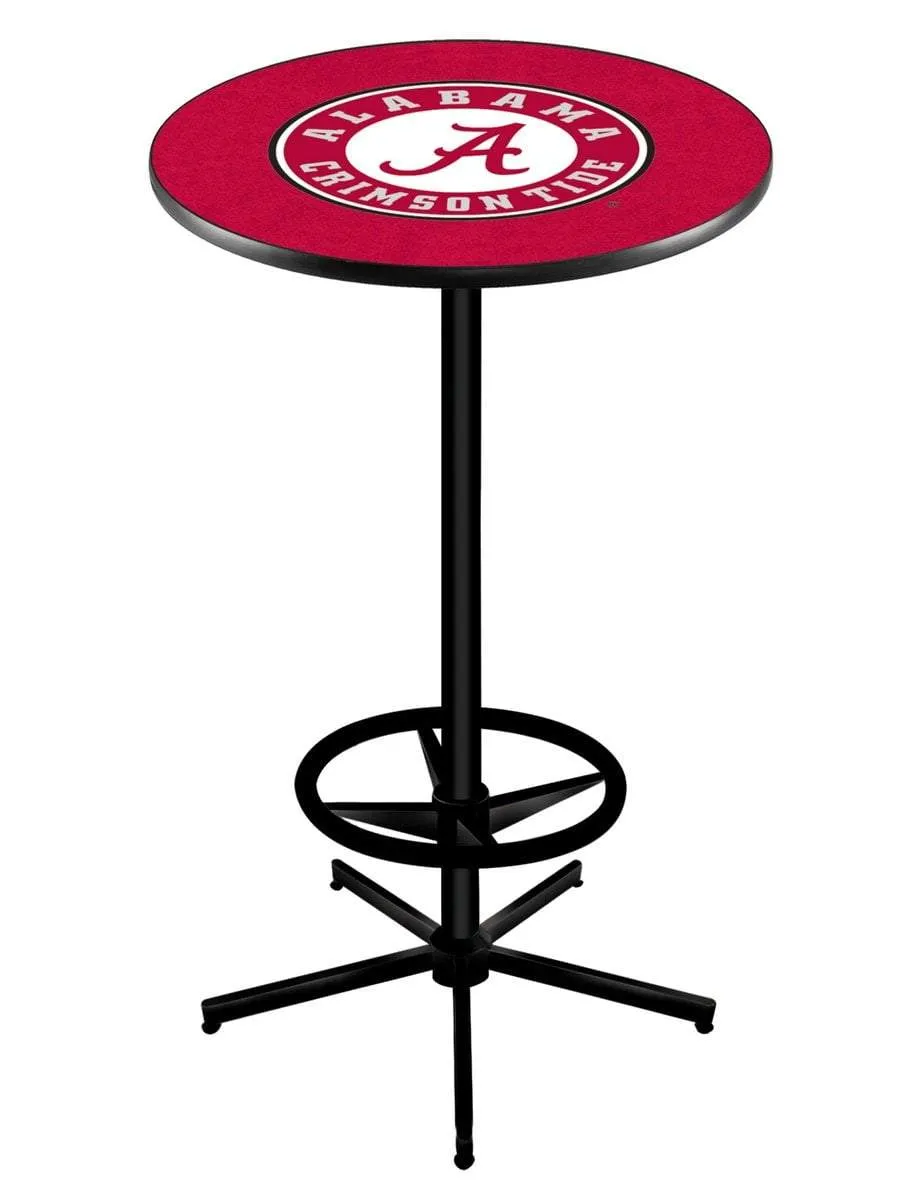 Alabama Crimson Tide Holland Bar Stool Co. Black "A" Logo Bar Pub Table