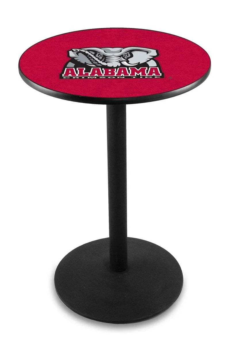 Alabama Crimson Tide Holland Bar Stool Co. Black Wrinkle Elephant Bar Pub Table