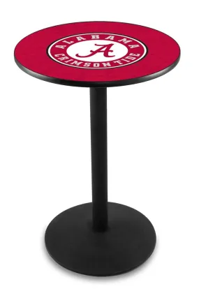 Alabama Crimson Tide Holland Bar Stool Co. Black Wrinkle "A" Logo Bar Pub Table