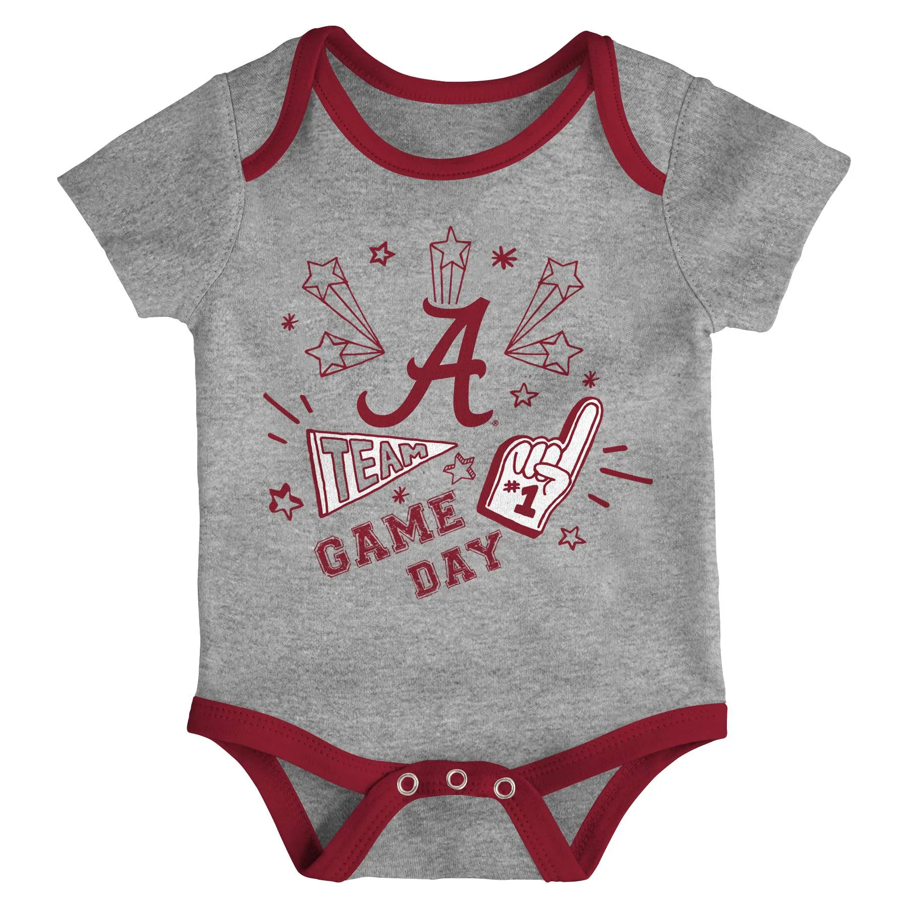 Alabama Gameday 3 Piece Bodysuit Set