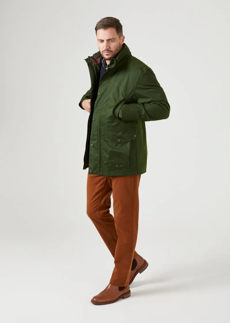 ALAN PAINE Fernley Field Coat - Mens Waterproof - Pesto