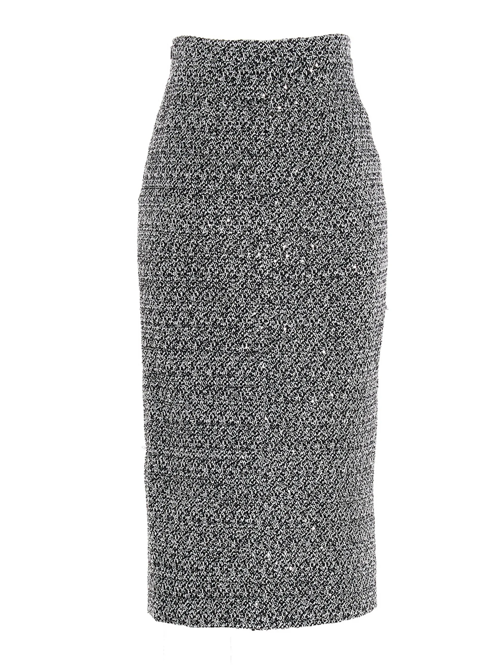 Alessandra Rich Tweed Midi Pencil Skirt