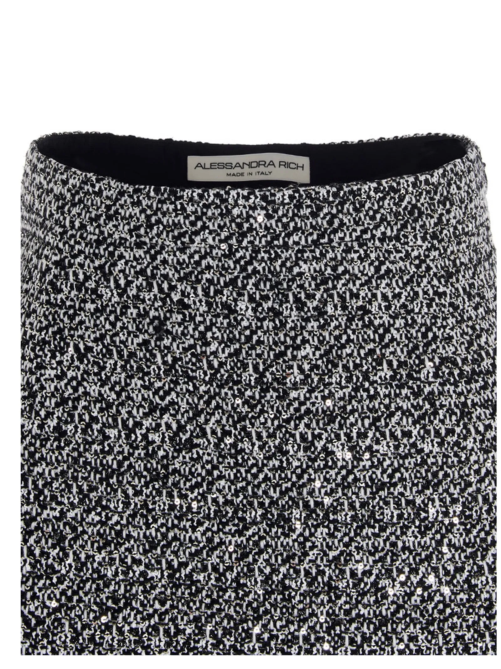 Alessandra Rich Tweed Midi Pencil Skirt