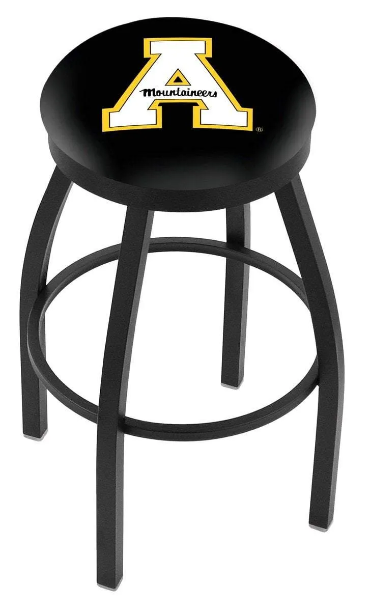 Appalachian State Mountaineers HBS Black Swivel Bar Stool with Cushion