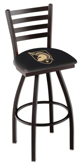 Army Black Knights HBS Black Ladder Back High Top Swivel Bar Stool Seat Chair