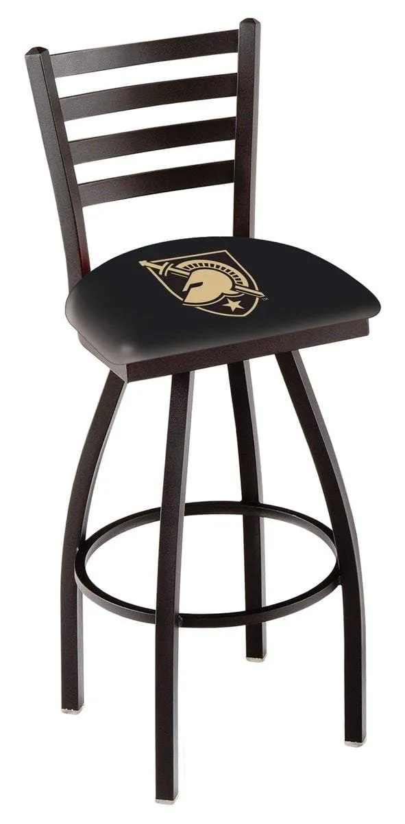 Army Black Knights HBS Black Ladder Back High Top Swivel Bar Stool Seat Chair