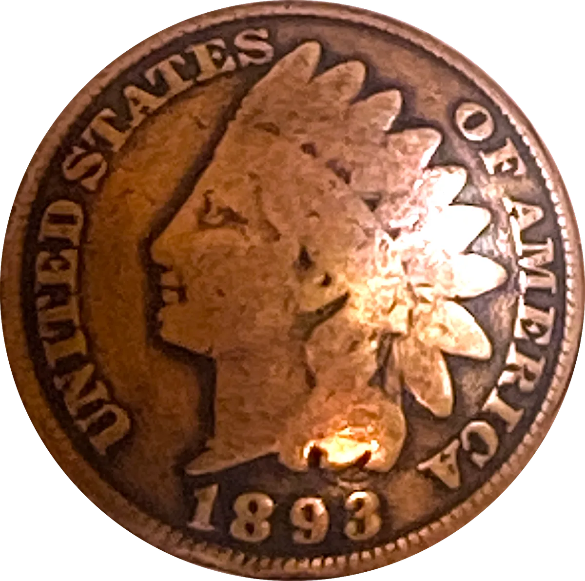 Authentic Copper Coin Indian Head Penny 1888-1908 Concho Button 3/4", #SW-56