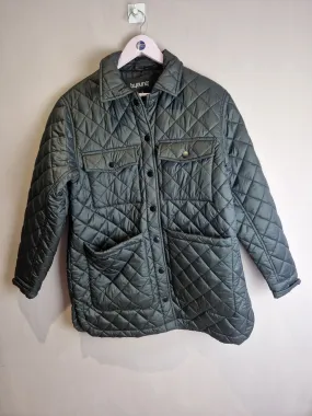 B Young black quilted jacket = size 12 (Eur 38 )