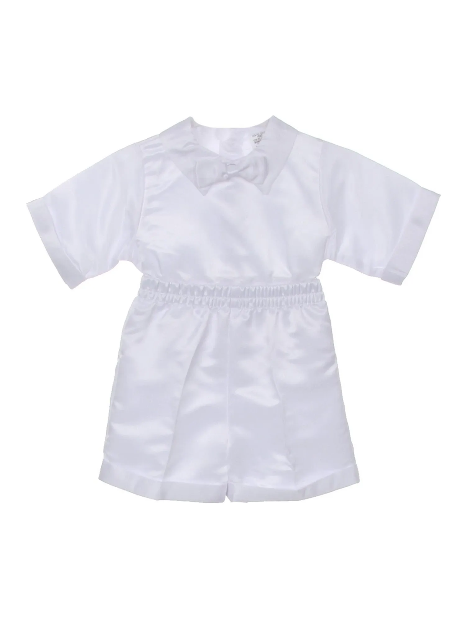 Baby Boys White 4 pc Embroidered Vest Hat Baptism Outfit 3-24M