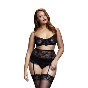 Baci - 3-Piece Curvy Lace Garter Set