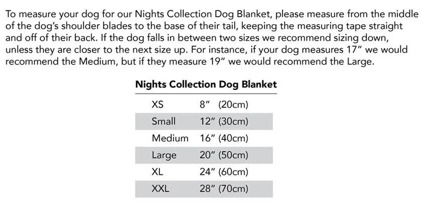 Back on Track Nights Collection - Dog Coat