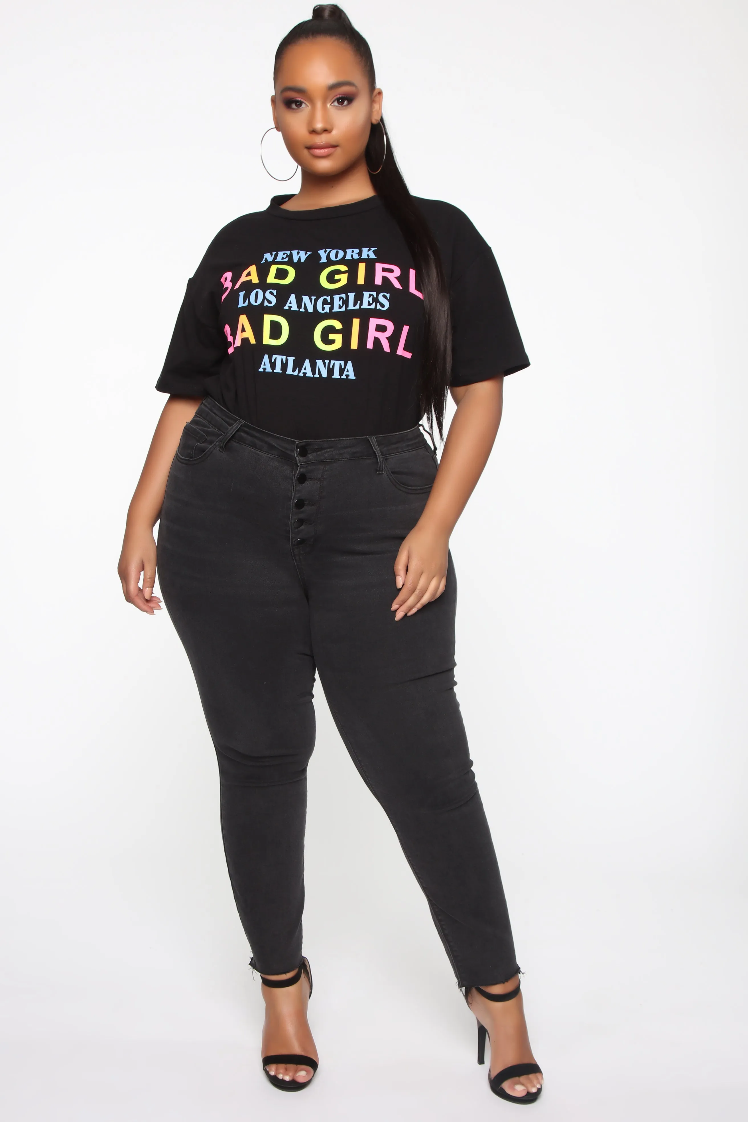 Bad Girls Worldwide Tunic Top - Black