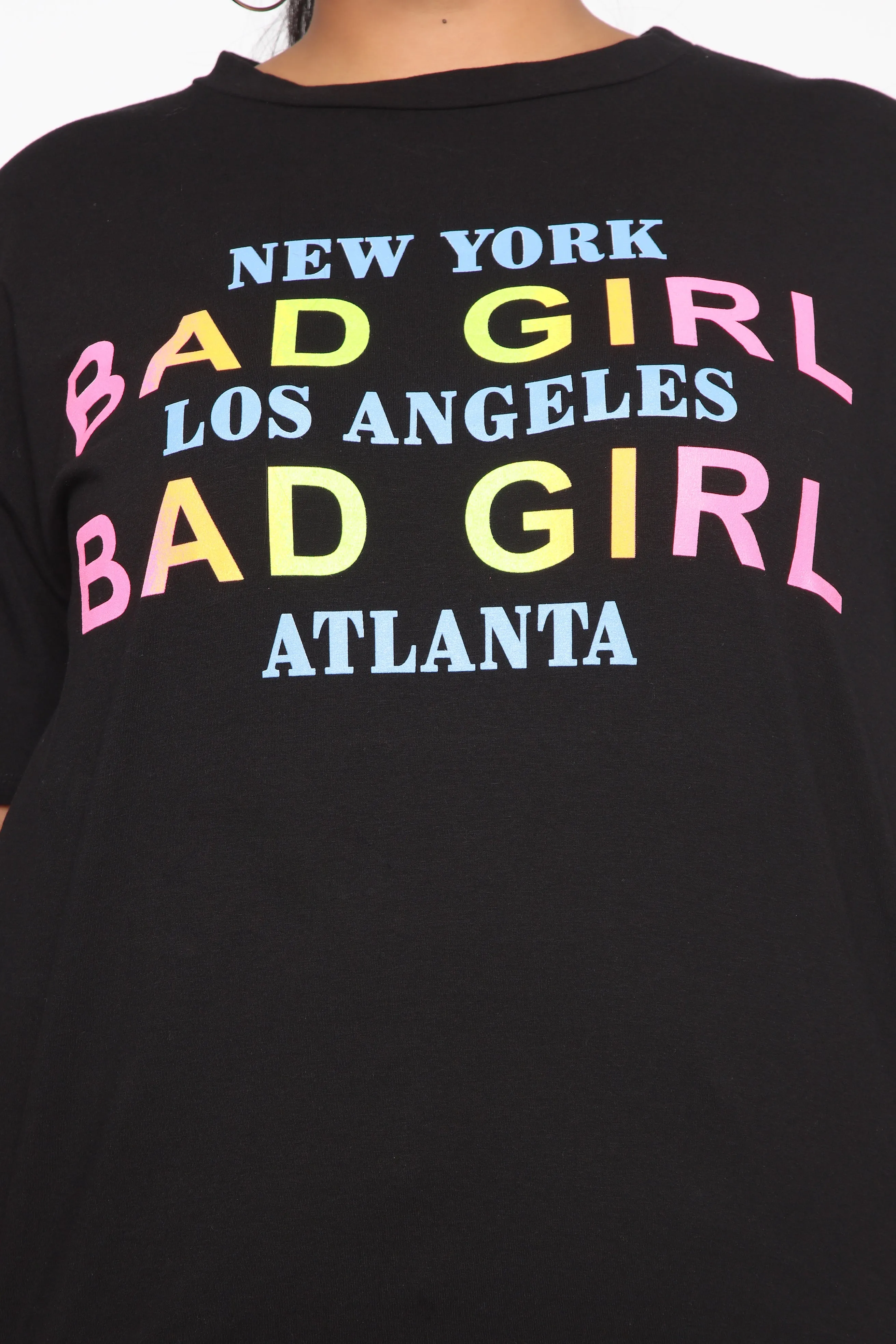 Bad Girls Worldwide Tunic Top - Black