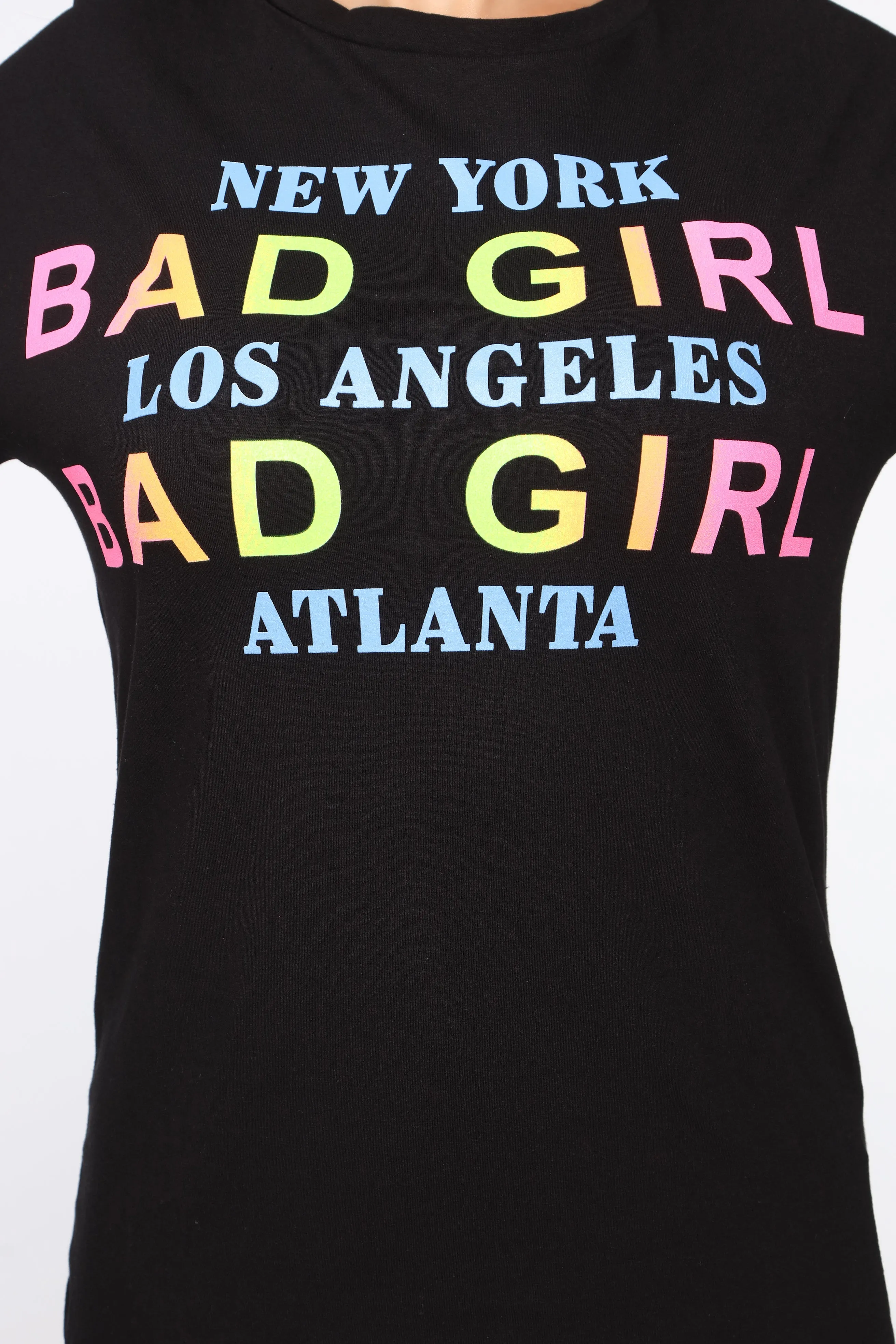 Bad Girls Worldwide Tunic Top - Black