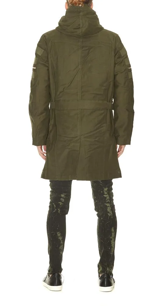 Balmain Belted Cargo Coat