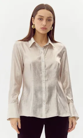 Belmont Slim Metallic Button Down Shirt