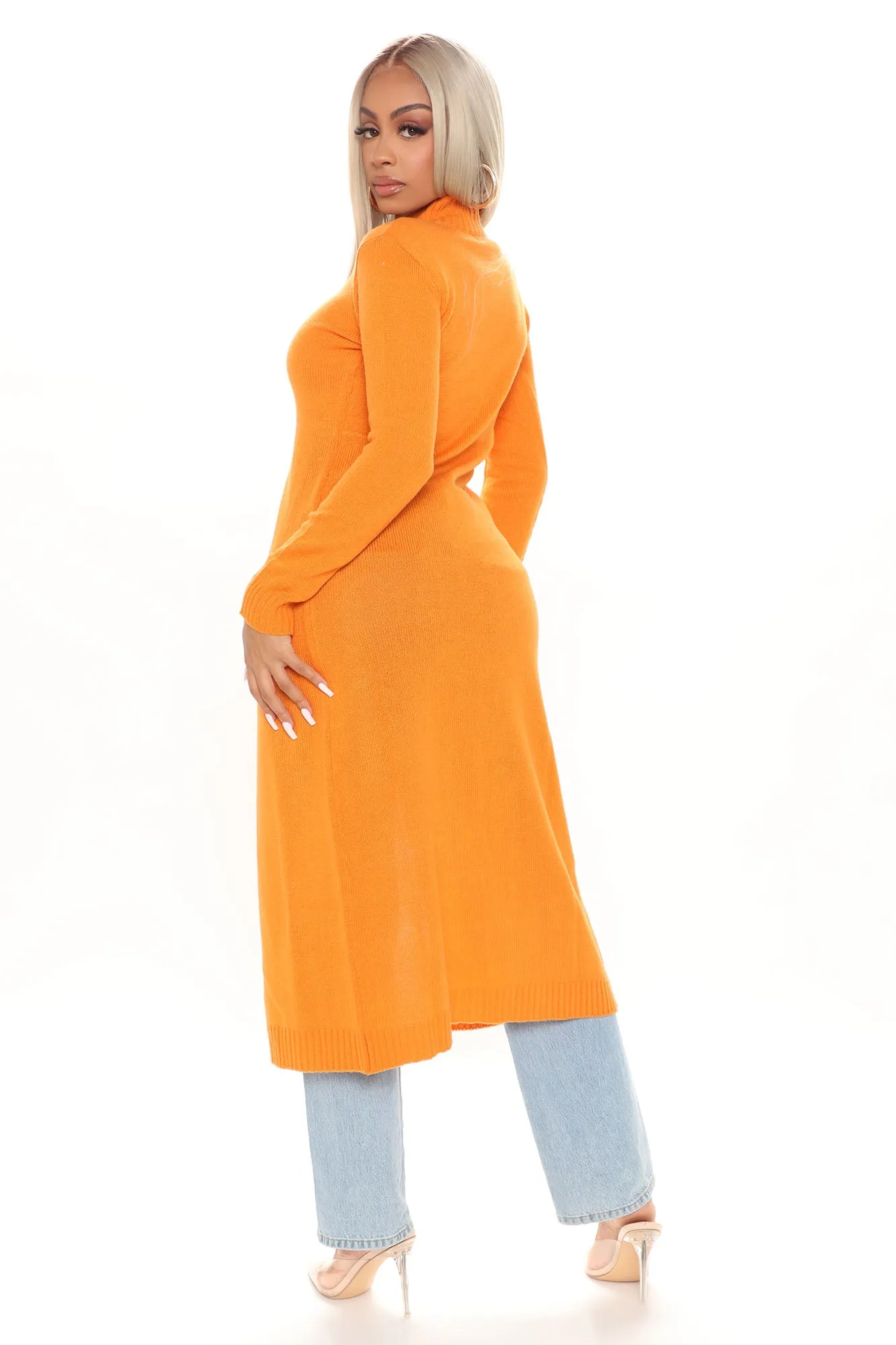 Best Believe It Tunic Sweater - Orange