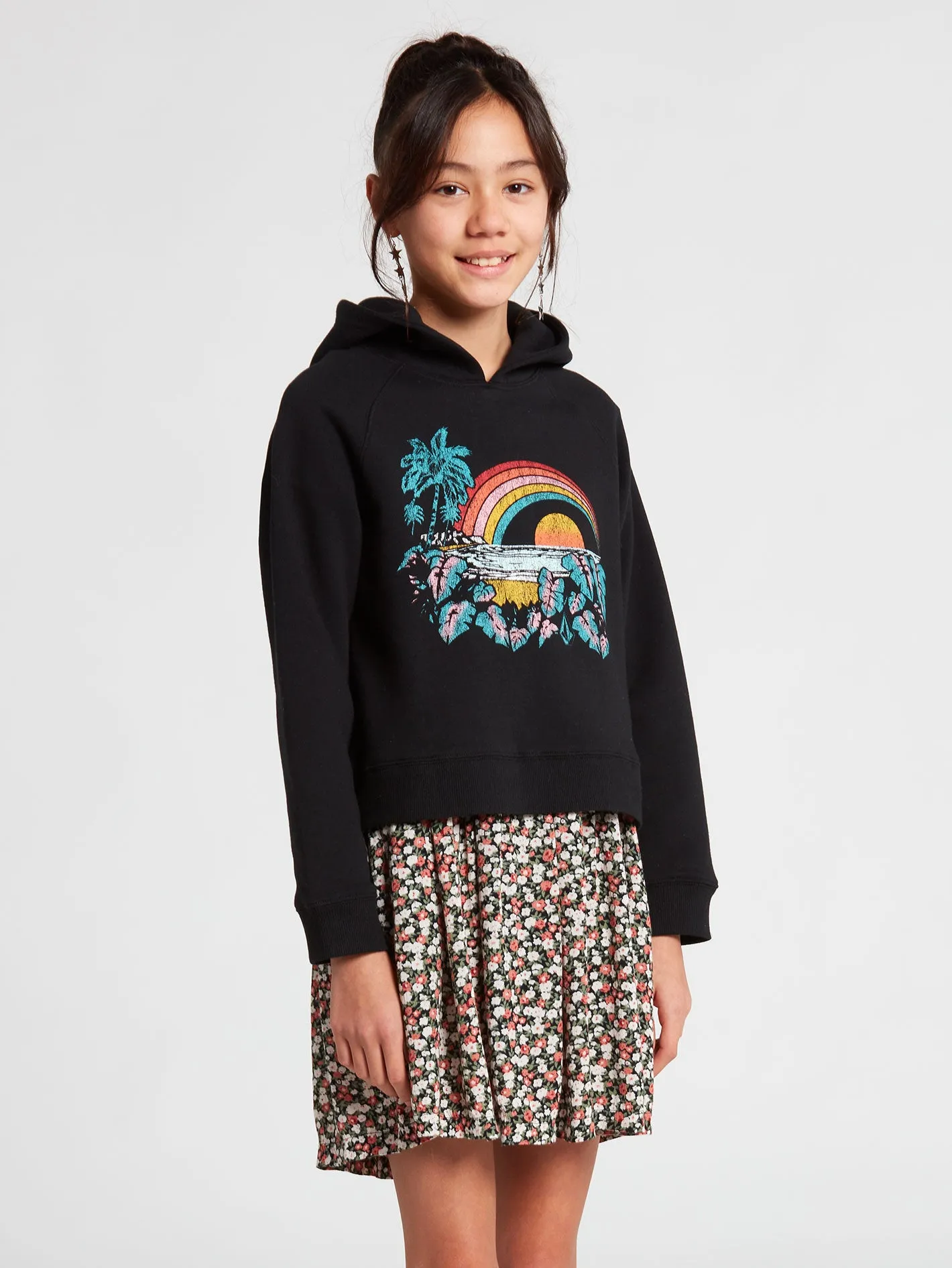 Big Girls Truly Stokin Hoodie - Black Combo