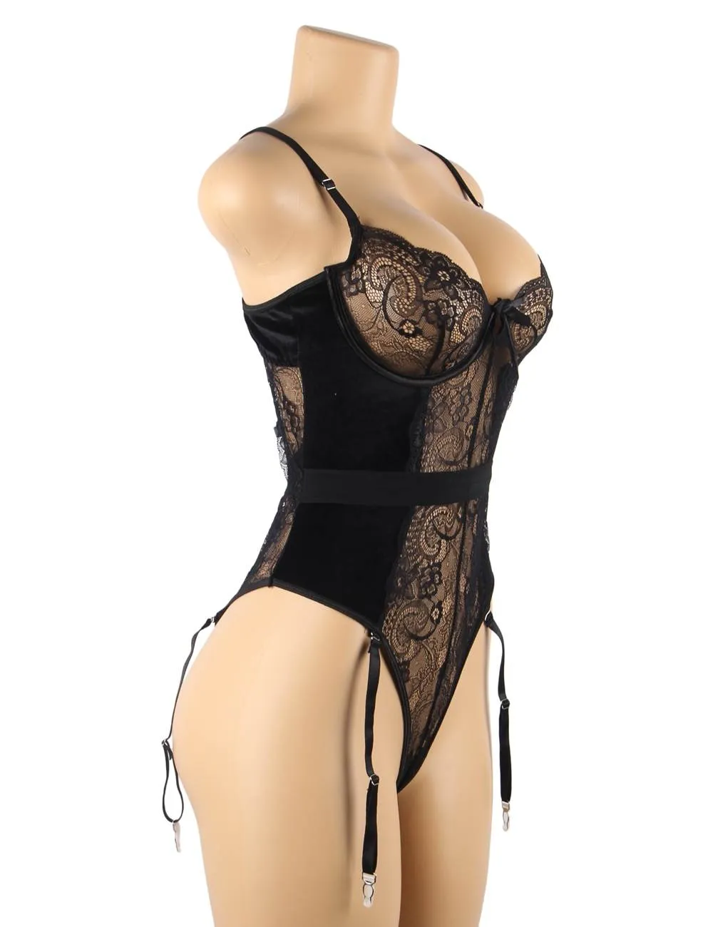 Black Velvet Vixen Bodysuit