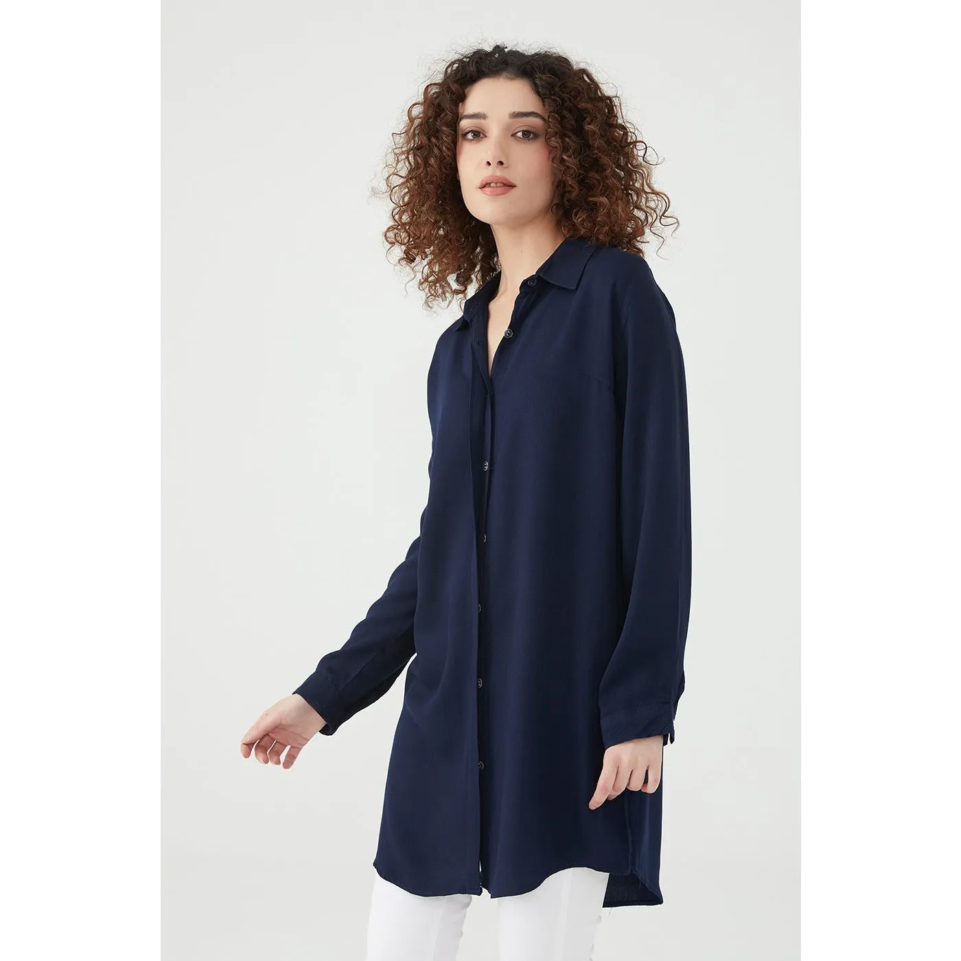 Blue Long Shirt Tunic