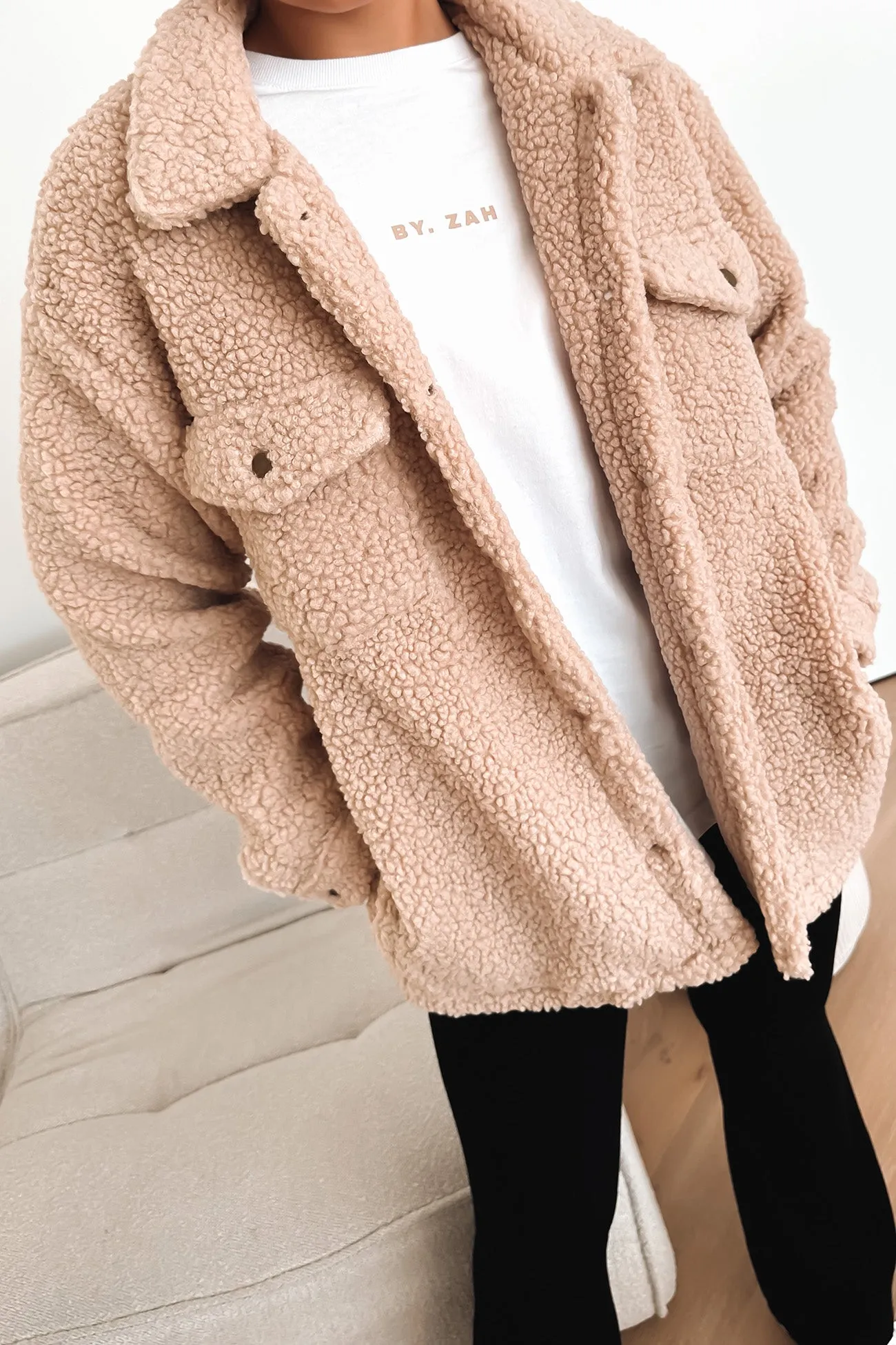 Bowie Sherpa Jacket Tan