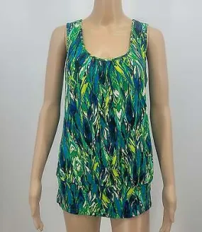 Cable and Gauge Blue Green Tunic, Size Medium