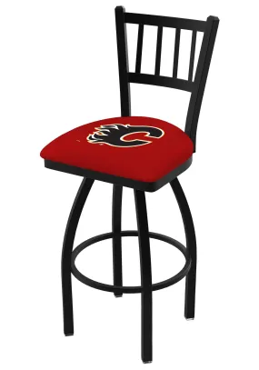 Calgary Flames HBS Red "Jail" Back High Top Swivel Bar Stool Seat Chair