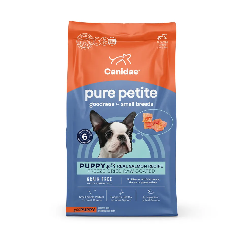 Canidae PURE Petite Small Breed Puppy Salmon Recipe Raw Coated Dry Dog Food