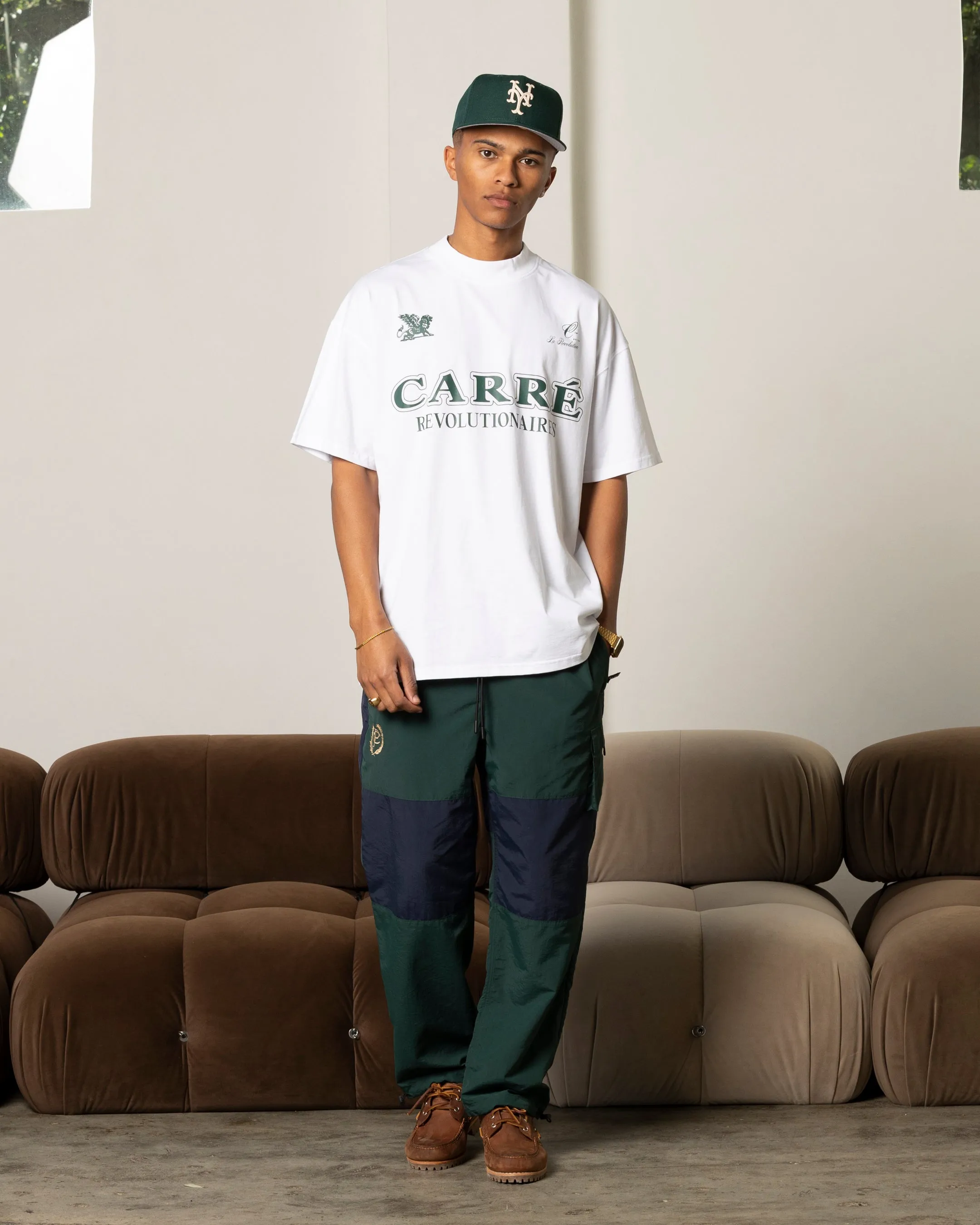 Carre Block Joggers Forest Green/Midnight Blue